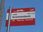(200'207) - AFA-Haltestelle - Lenk, Krummenbach - am 25.