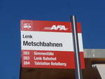 (201'675) - AFA-Haltestelle - Lenk, Metschbahnen - am 17.