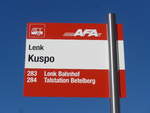 (201'680) - AFA-Haltestelle - Lenk, Kuspo - am 17.