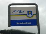(128'713) - Arosa-Bus-Haltestelle - Arosa, Weisshornbahn - am 13.