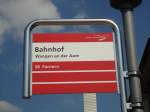 (146'776) - ASm-Haltestelle - Wangen an der Aare, Bahnhof - am 31. August 2013