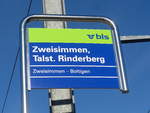 (200'216) - bls-Haltestelle - Zweisimmen, Talst.