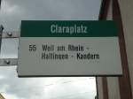 (133'719) - BVB-Haltestelle - Basel, Claraplatz - am 16.