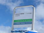 (201'416) - engadin mobil-Haltestelle - Silvaplana, Kreisel Mitte - am 2. Februar 2019
