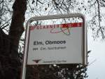(142'597) - GlarnerBus-Haltestelle - Elm, Obmoos - am 23.