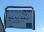 (166'137) - GlarnerBus-Haltestelle - Elm, Sportbahnen - am 10.