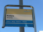 (173'676) - Ortsbus-Haltestelle - Naters, Amerika - am 7. August 2016