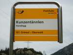 (127'526) - PostAuto-Haltestelle - Handegg, Kunzentnnlen - am 4.