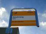 (131'142) - PostAuto-Haltestelle - Spiez, Aeschiweg - am 29.