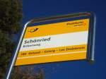 (137'012) - PostAuto-Haltestelle - Schnried, Birkenweg - am 25.