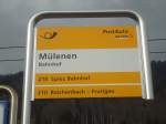 (138'433) - PostAuto-Haltestelle - Mlenen, Bahnhof - am 6.