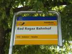 (141'786) - PostAuto-Haltestelle - Bad Ragaz, Bahnhof - am 15.
