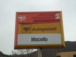 (147'831) - AMSA- + PostAuto-Haltestelle - Medrisio, Macello - am 6.