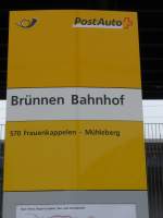(156'104) - PostAuto-Haltestelle - Brnnen, Bahnhof - am 26.