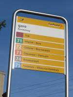 (157'483) - PostAuto-Haltestelle - Porrentruy, gare - am 23. November 2014