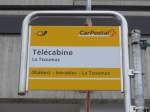 (159'628) - PostAuto-Haltestelle - La Tzoumaz, Tlcabine - am 5.