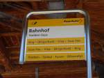 (161'112) - PostAuto-Haltestelle - Stalden-Saas, Bahnhof - am 27.