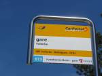 (161'340) - PostAuto-Haltestelle - Vallorbe, gare - am 28.