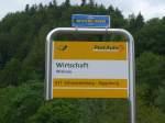 (161'568) - PostAuto-Haltestelle - Wislisau, Wirtschaft - am 30.