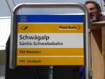 (163'242) - PostAuto-Haltestelle - Schwgalp, Sntis-Schwebebahn - am 2.