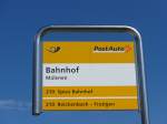 (163'708) - PostAuto-Haltestelle - Mlenen, Bahnhof - am 20.