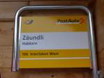 (163'788) - PostAuto-Haltestelle - Habkern, Zundli - am 23.