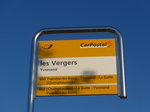 (173'144) - PostAuto-Haltestelle - Yvonand, les Vesgers - am 19.