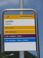 (173'339) - PostAuto-Haltestelle - Martina, cunfin - am 24.