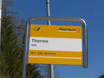 (179'554) - PostAuto-Haltestelle - Vals, Therme - am 14.