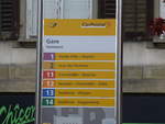 (186'050) - PostAuto-Haltestelle - Delmont, Gare - am 21.