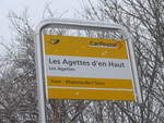 (188'396) - PostAuto-Haltestelle - Les Agettes, Les Agettes d'en-Haut - am 11.