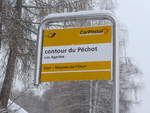 (188'409) - PostAuto-Haltestelle - Les Agettes, contour du Pchot - am 11.