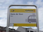 (189'747) - PostAuto-Haltestelle - Sion, Gare - am 30.