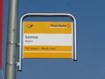 (195'538) - PostAuto-Haltestelle - Biglen, Sonne - am 5.