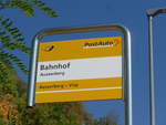 (198'261) - PostAuto-Haltestelle - Ausserberg, Bahnhof - am 14.