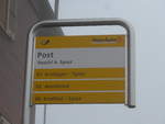 (199'601) - PostAuto-Haltestelle - Aeschi b. Spiez, Post - am 26. November 2018