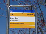 (202'699) - PostAuto-Haltestelle - Wittenbach, Bahnhof - am 21. Mrz 2019