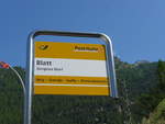 (208'331) - PostAuto-Haltestelle - Simplon Dorf, Blatt - am 3.