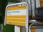 (216'973) - PostAuto-Haltestelle - Delmont, Salle St-Georges - am 10.