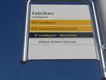 (224'508) - PostAuto-Haltestelle - Landquart, Fabriken - am 28. Mrz 2021
