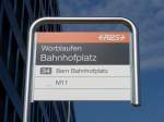 (166'238) - RBS-Haltestelle - Worblaufen, Bahnhofplatz - am 12. Oktober 2015