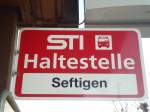 (136'802) - STI-Haltestelle - Seftigen, Seftigen - am 22.