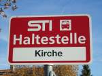 (136'852) - STI-Haltestelle - Amsoldingen, Kirche - am 22.