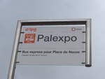 (202'164) - TPG-Haltestelle - Genve, Palexpo - am 11. Mrz 2019