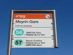 (202'305) - TPG-Haltestelle - Meyrin, Gare - am 11. Mrz 2019
