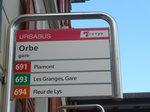 (173'013) - TRAVYS-Haltestelle - Orbe, gare - am 15.