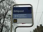 (143'718) - VBZ-Haltestelle - Zrich, Sihlpost - am 21.