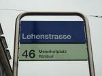 (143'760) - VBZ-Haltestelle - Zrich, Lehenstrasse - am 21.