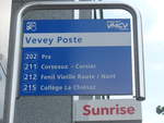 (195'708) - VMCV-Haltestelle - Vevey, Poste - am 6.