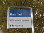 (221'806) - VZO-Haltestelle - Bretswil, Bahnhof - am 12. Oktober 2020